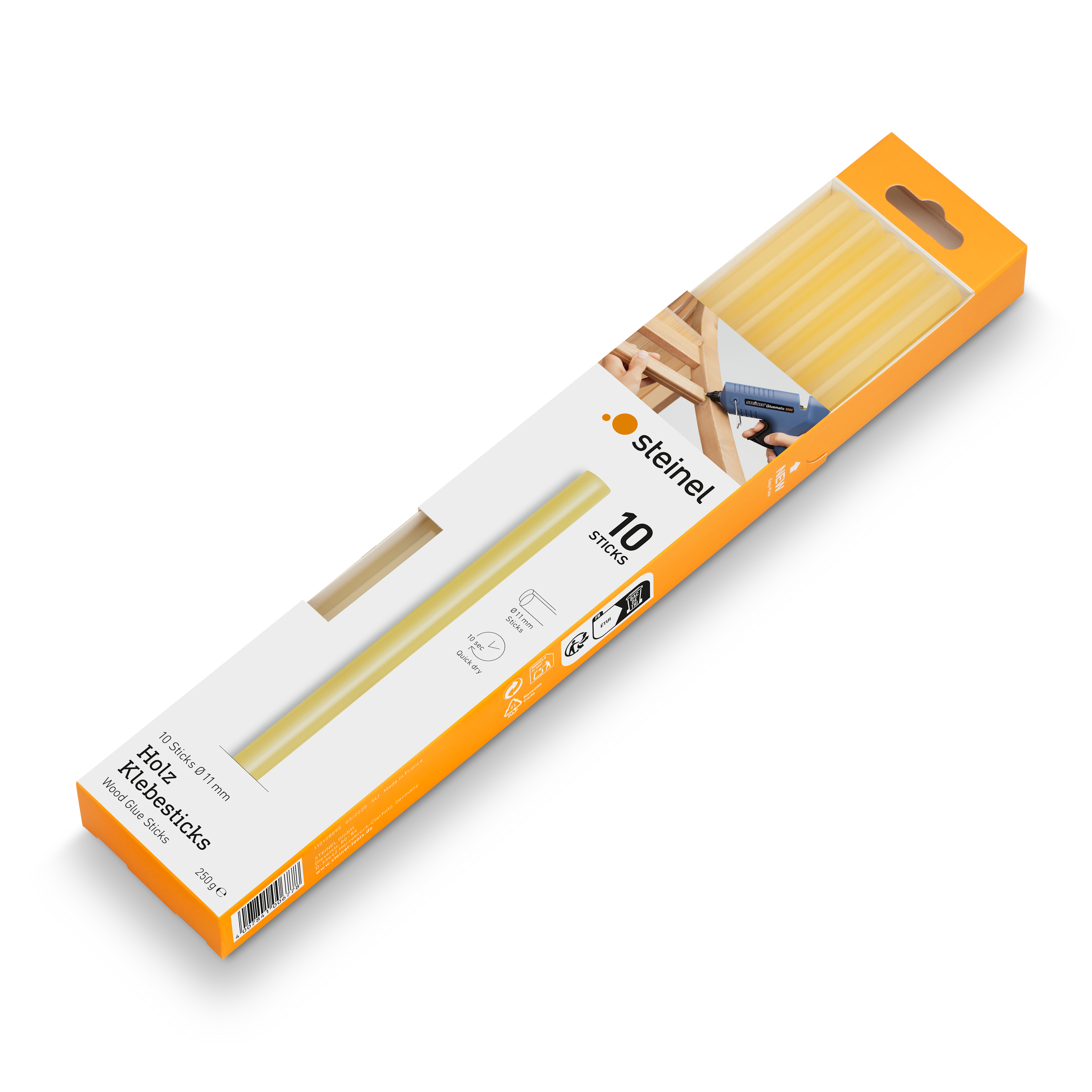 Steinel  10 x 11mm Glue sticks - Wood