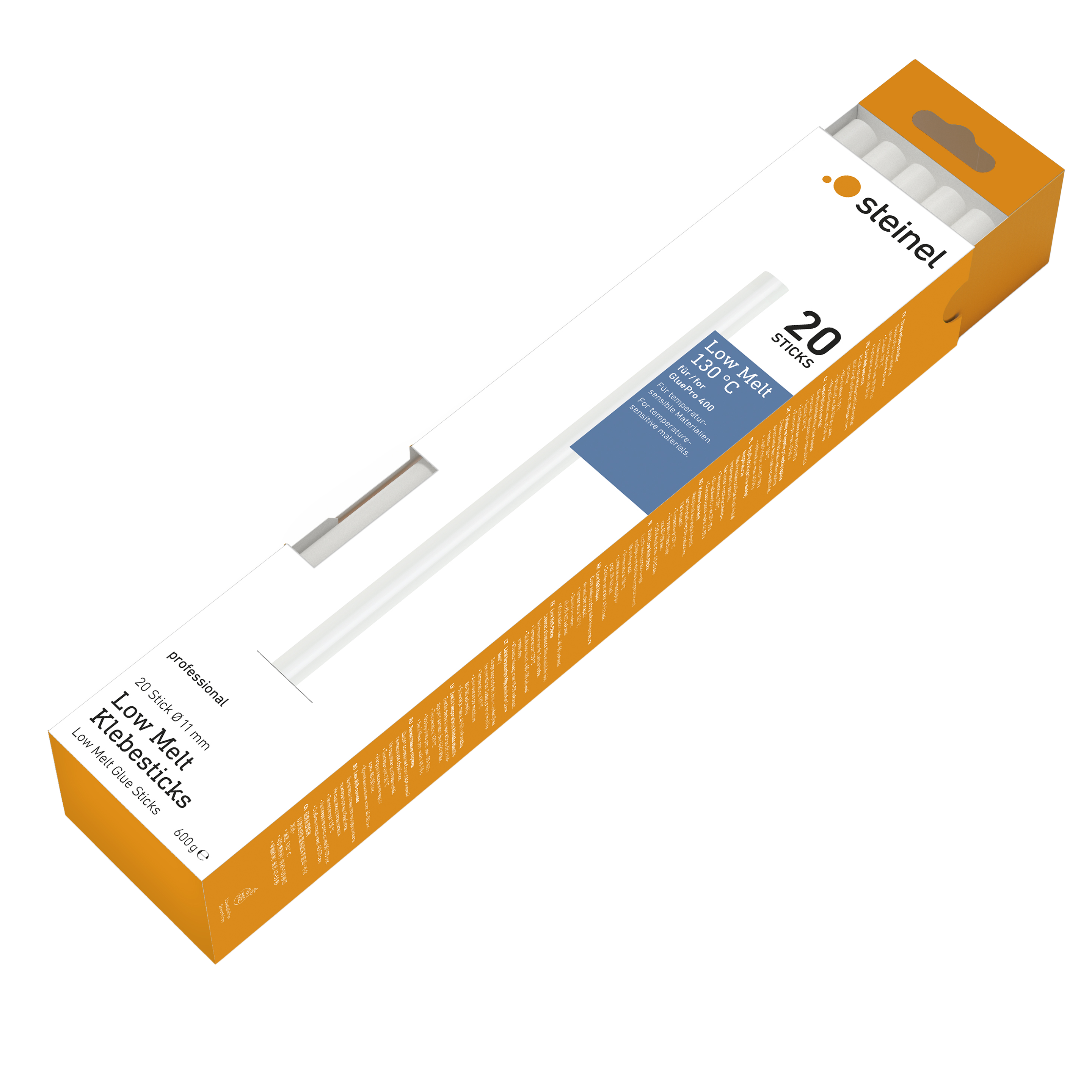 Steinel 20 x 11mm low melt glue sticks 130 degree