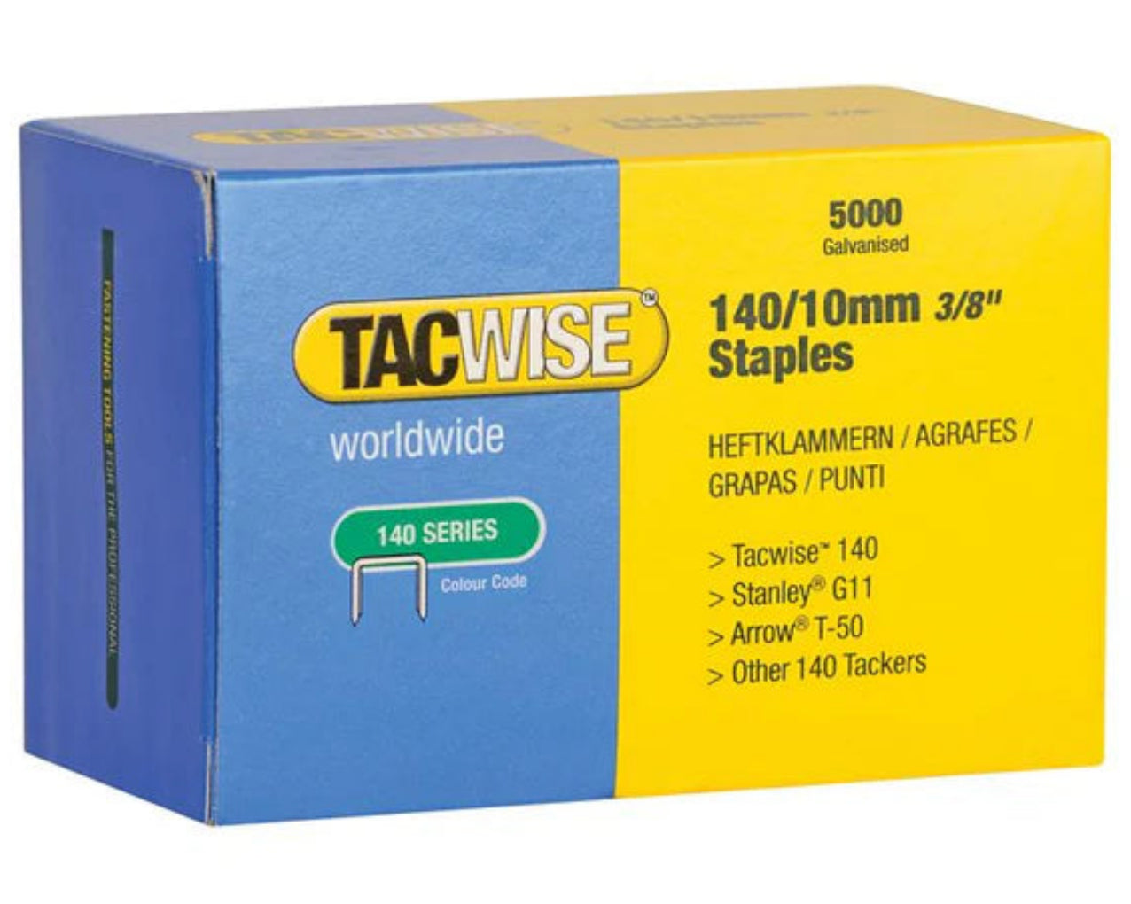 Type 140/14mm Galvanised Staples, Box of 5000